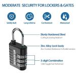 GIVERARE 8-Pack Keyless 3-Digit Luggage Locks