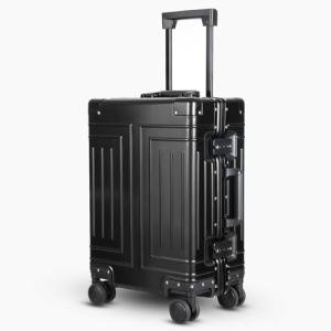 KANGSHILU Aluminum Carry-On Luggage - Black 20inch