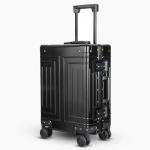 KANGSHILU Aluminum Carry-On Luggage - Black 20inch