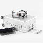 KANGSHILU Aluminum Zipperless Spinner Suitcase 24