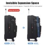 ROPLUS 21-Inch Expandable Softside Carry-On Suitcase