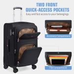 ROPLUS 21-Inch Expandable Softside Carry-On Suitcase