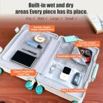 ROPLUS 21-Inch Zipperless Carry-On Luggage