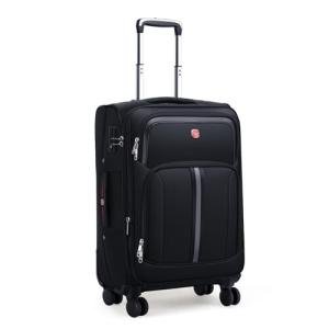 ROPULS Expandable 21-Inch Black Carry-On Suitcase