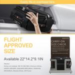 ROPULS Expandable 21-Inch Black Carry-On Suitcase