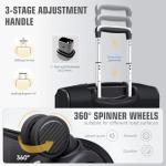 ROPULS Expandable 21-Inch Black Carry-On Suitcase