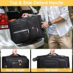 ROPULS Expandable 21-Inch Black Carry-On Suitcase