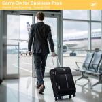 ROPULS Expandable 21-Inch Black Carry-On Suitcase