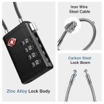 Puroma TSA Approved Travel Locks 2-Pack, Black