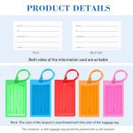 10 Pack Colorful Luggage Tags for Easy Travel