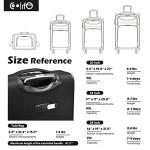 Coolife 3-Piece Lightweight Softshell Luggage Set