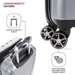 SwissGear 7585 Silver Expandable Hardside Luggage, 23-Inch