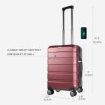 KROSER 20-Inch Expandable Carry-On Luggage with USB Port