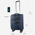KROSER 20 Inch Expandable Carry-On with USB Port