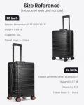 UrbanExplorer 24-Inch Aluminum Hard Shell Suitcase