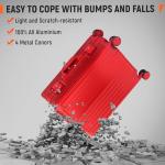 UrbanExplorer 20-Inch Red Aluminum Carry-On Luggage