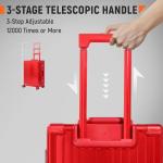 UrbanExplorer 20-Inch Red Aluminum Carry-On Luggage