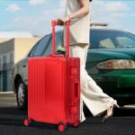 UrbanExplorer 20-Inch Red Aluminum Carry-On Luggage
