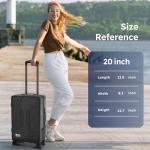 20-Inch Lightweight Carry-On with TSA Lock and USB Port