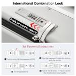 Mixi 20-Inch Smoke White Carry-On Luggage with Charger