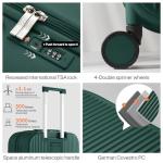 Mixi 26-Inch Hard Shell Rolling Suitcase with Cup Holder