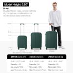 Mixi 26-Inch Hard Shell Rolling Suitcase with Cup Holder