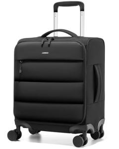 LUGGEX 16-Inch Underseat Spinner Luggage - Black