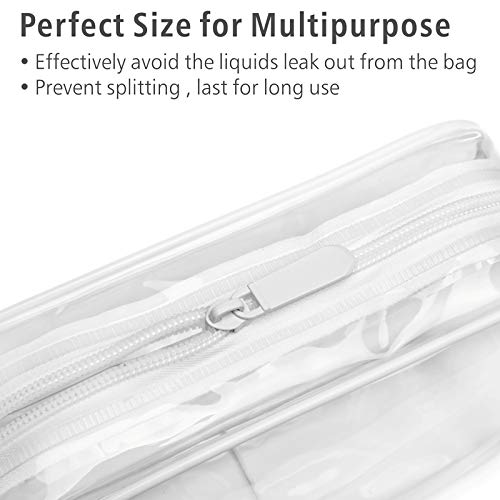 3-Pack TSA Approved Clear Toiletry Bags