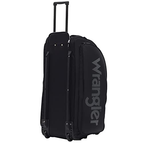 Wrangler Wesley 30-Inch Large Black Rolling Duffel