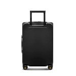 LEVEL8 Road Runner Pro Carry-On Luggage, 20” Lightweight PC Hardside Suitcase with Wheels, Spinner Trolley for Luggages with Front Compartment, Tsa Lock, Black