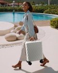 LUGGEX Luggage with Spinner Wheels, Polycarbonate Hard Shell Suitcase, Underseat 15 Inch, Beige