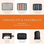 HOTOR Packing Cubes for Suitcases - 6 Pieces, Light Packing Cubes for Travel, Premium Suitcase Organizer Bags Set, Space-Saving Luggage Organizers, Travel Accessories and Essentials, Black