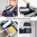 Veken 8 Set Packing Cubes for Travel Essentials, Suitcase Organizer Bags in 4 Sizes, Carry-On Luggage Accessories with Large Laundry & Hanging Toiletry Bag, Must-Have for Airplane, Road Trip & Camping