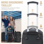 Lekeinchi Rolling Garment Bag for Travel - Convertible Duffel Bag with Wheels & Shoes Compartment, Carry on Suit Luggage Bag with Trolley for Business Trip, Wedding, Weekender