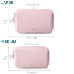 BAGSMART Toiletry Bag for Men, Travel Toiletry Organizer Dopp Kit Water-resistant Shaving Bag for Toiletries Accessories, Door Room Essentials,Pink-medium