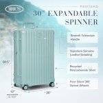 Bric's Positano 30-Inch Spinner - Expandable Luxury Checked Luggage With Spinner Wheels - Lightweight Suitcases Made From Durable Polycarbonate - Comes with Protective Cover - Light Blue
