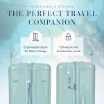 Bric's Positano 30-Inch Spinner - Expandable Luxury Checked Luggage With Spinner Wheels - Lightweight Suitcases Made From Durable Polycarbonate - Comes with Protective Cover - Light Blue