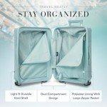 Bric's Positano 30-Inch Spinner - Expandable Luxury Checked Luggage With Spinner Wheels - Lightweight Suitcases Made From Durable Polycarbonate - Comes with Protective Cover - Light Blue