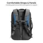 tomtoc Travel Backpack 40L, TSA Friendly Flight Approved Carry-on Luggage Hand Water-resistant Lightweight Business Rucksack, Durable Large Weekender Bag Daypack Fits 17.3 Inch Laptop, PFAS Free