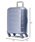American Tourister Stratum 2.0 Expandable Hardside Luggage with Spinner Wheels, Slate Blue, Carry-on