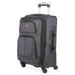 SwissGear Sion Softside Expandable Luggage, Dark Grey, Carry-On 21-Inch