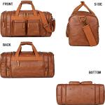 Vegan Leather Weekender Duffel Bag for Travel