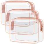 TSA Approved Clear Makeup Bag - Rose Pink