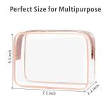 TSA Approved Clear Makeup Bag - Rose Pink
