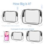 TSA Approved Clear Toiletry Bag - 2 Sizes
