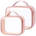 PACKISM TSA Approved Clear Toiletry Bag - Rose Pink