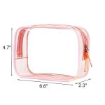 Buminee TSA Approved Clear Toiletry Pouch - Pink
