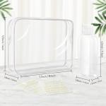 CHEODIN Travel Shampoo Bottles 5 pcs 3.4oz TSA Approved Travel Bottles for Toiletries Travel Size Bottles Leak Proof Empty Lotion Containers with Flip Cap Small Plastic Squeeze Bottlesp-Clear