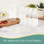CHEODIN Travel Shampoo Bottles 5 pcs 3.4oz TSA Approved Travel Bottles for Toiletries Travel Size Bottles Leak Proof Empty Lotion Containers with Flip Cap Small Plastic Squeeze Bottlesp-Clear