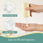 CHEODIN Travel Shampoo Bottles 5 pcs 3.4oz TSA Approved Travel Bottles for Toiletries Travel Size Bottles Leak Proof Empty Lotion Containers with Flip Cap Small Plastic Squeeze Bottlesp-Clear